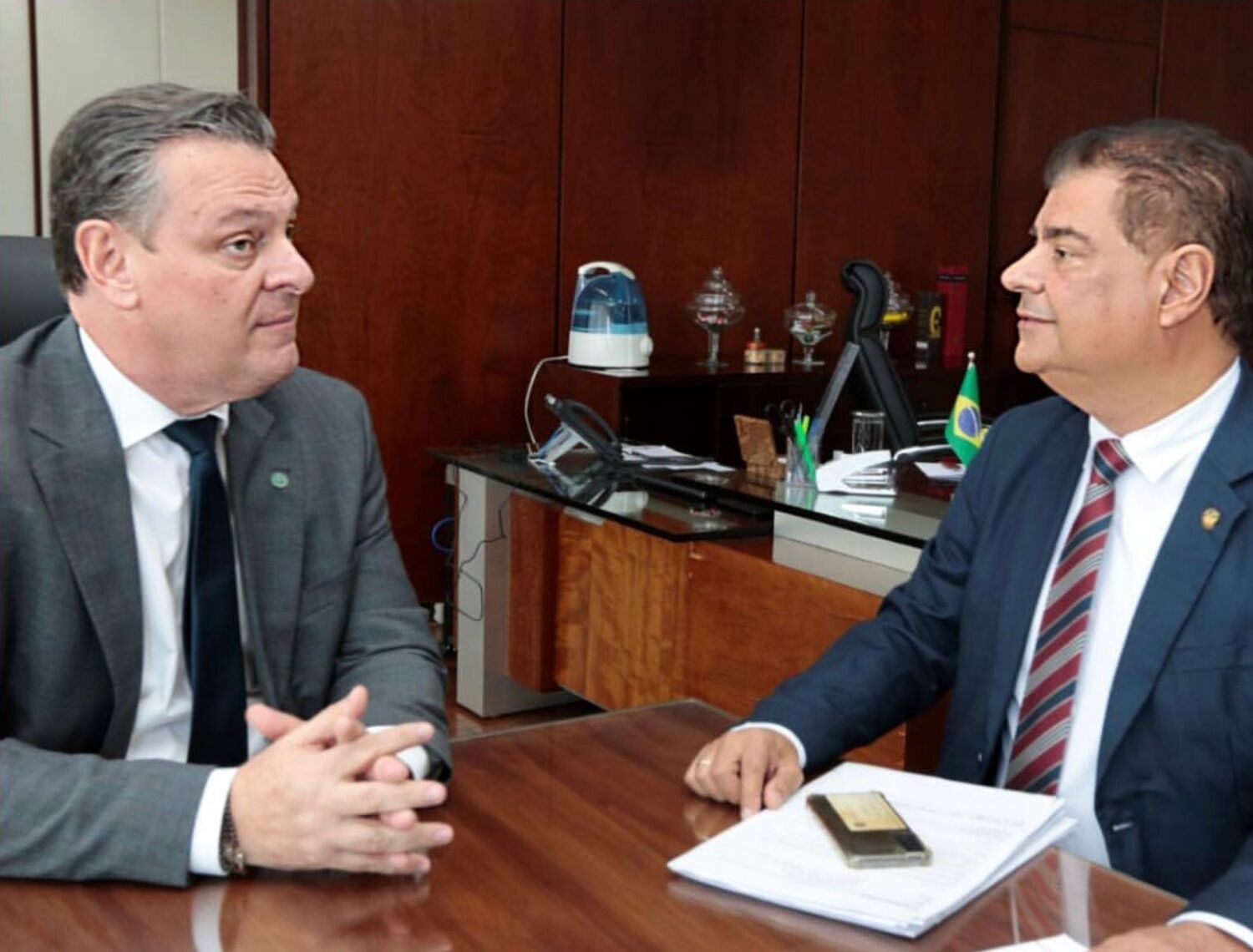 Senador Nelsinho Trad, em agenda com o ministro Carlos Fávaro