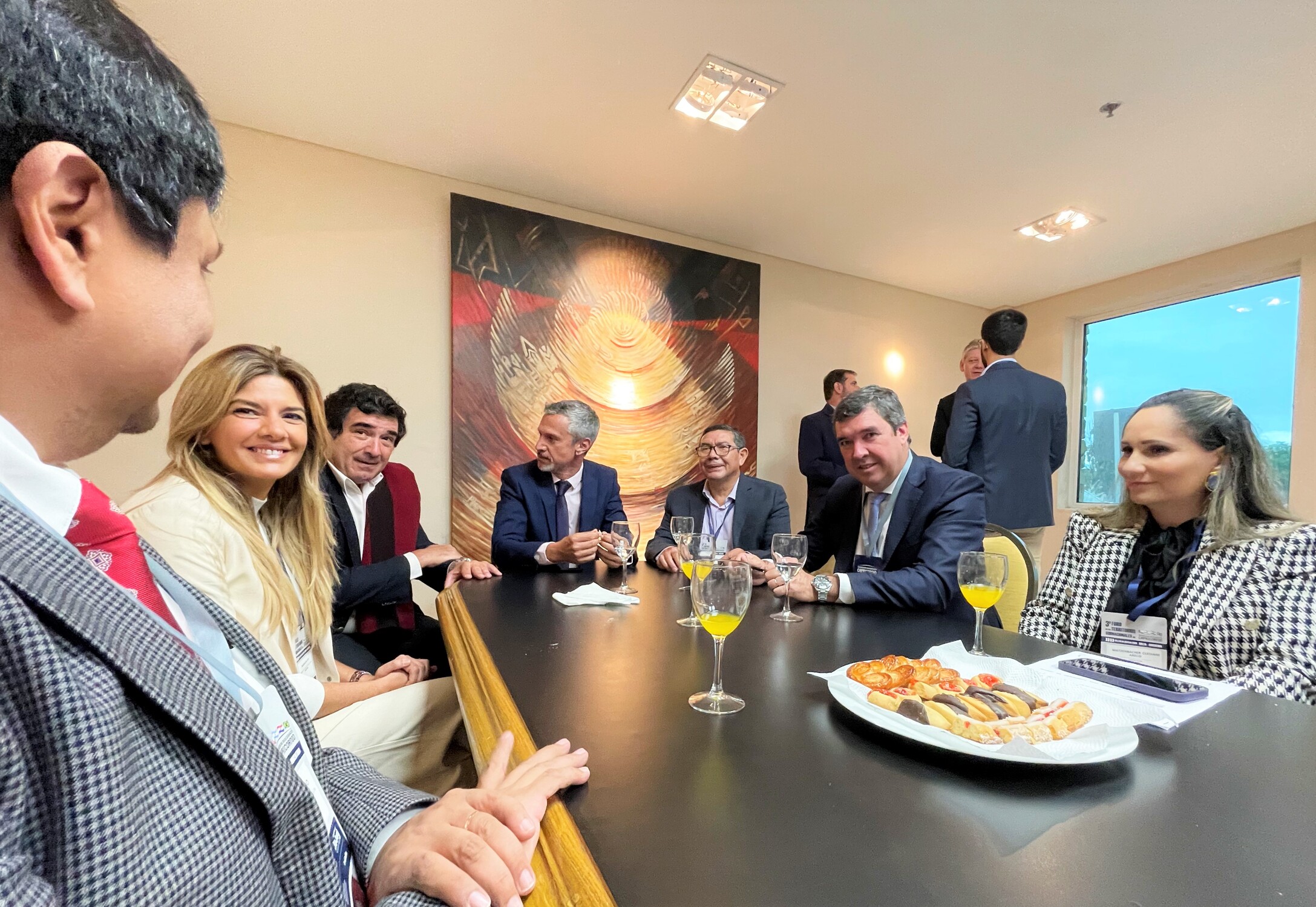 Riedel e comitiva no fórum realizado na Argentina (Foto: Guilherme Pimentel)