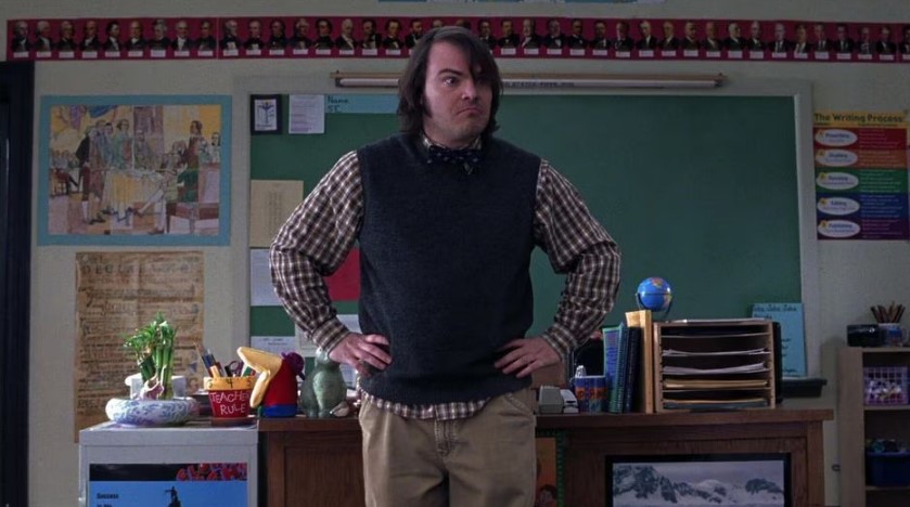 Jack Black em 'Escola do Rock', de 2003 