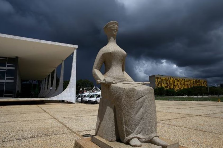 Fachada do STF; ação sobre correção do FGTS tramita desde 2014 no Supremo. 
