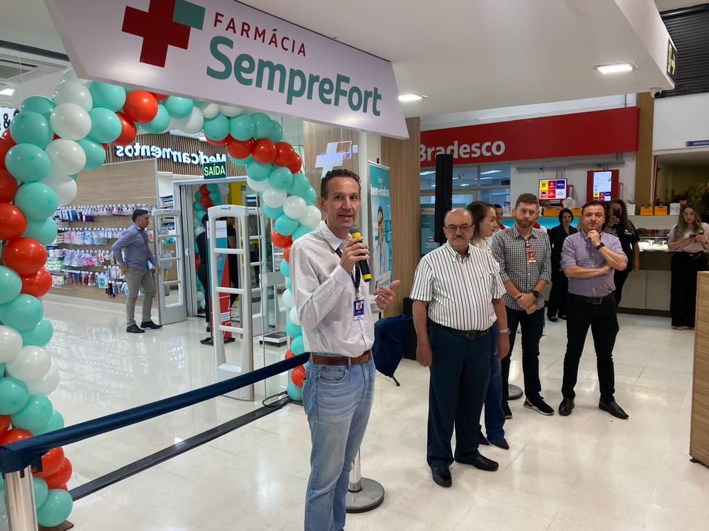 Avelino Laudo, representante do Grupo Pereira durante a inauguração