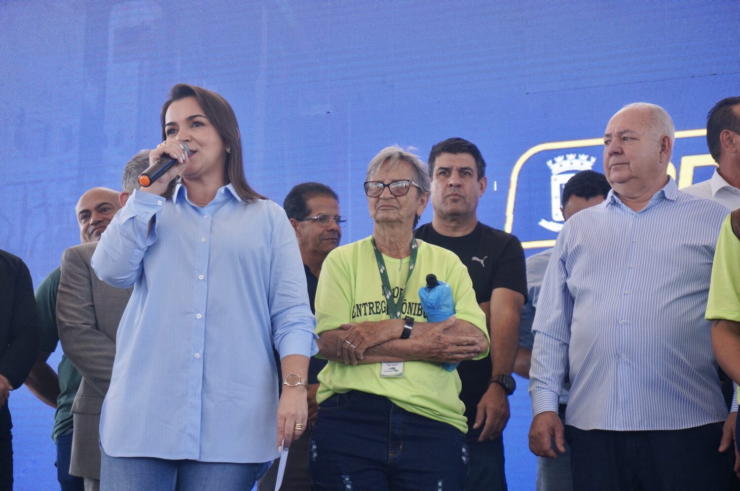 Entrega dos novos ônibus do transporte coletivo na Capital.