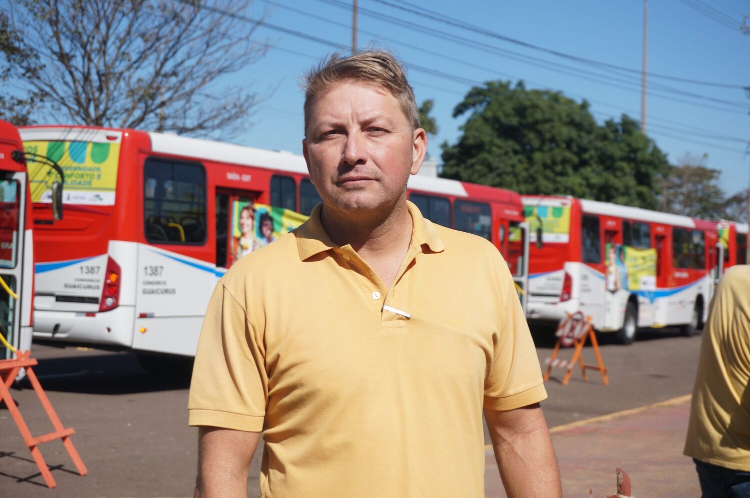 Entrega dos novos ônibus do transporte coletivo na Capital.