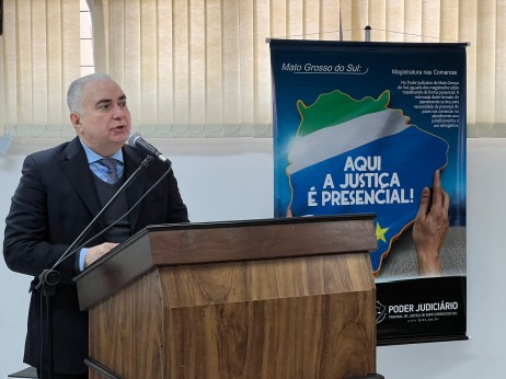 Presidente do TJMS, desembargador Sérgio Fernandes Martins discursa