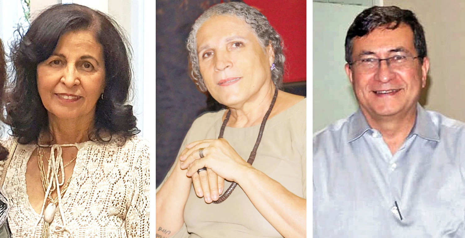 Acadêmicos Elizabeth Fonseca, Lenilde Ramos e Marcos Estevão