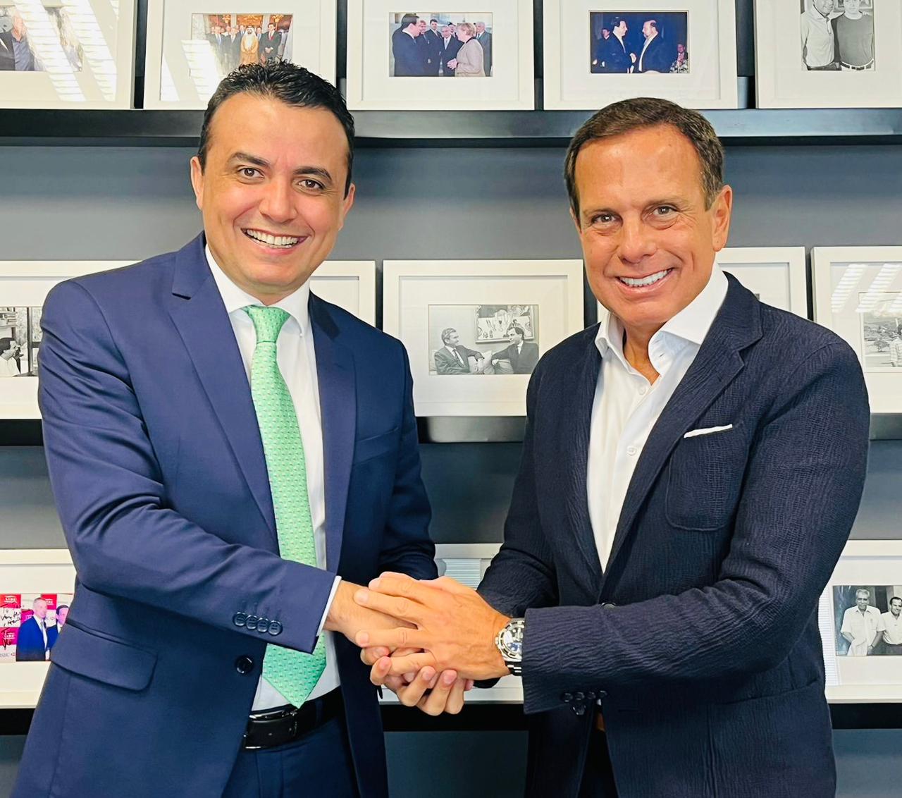 O ex-prefeito de São Paulo, João Dória recebe João Paulo Lacerda da Silva