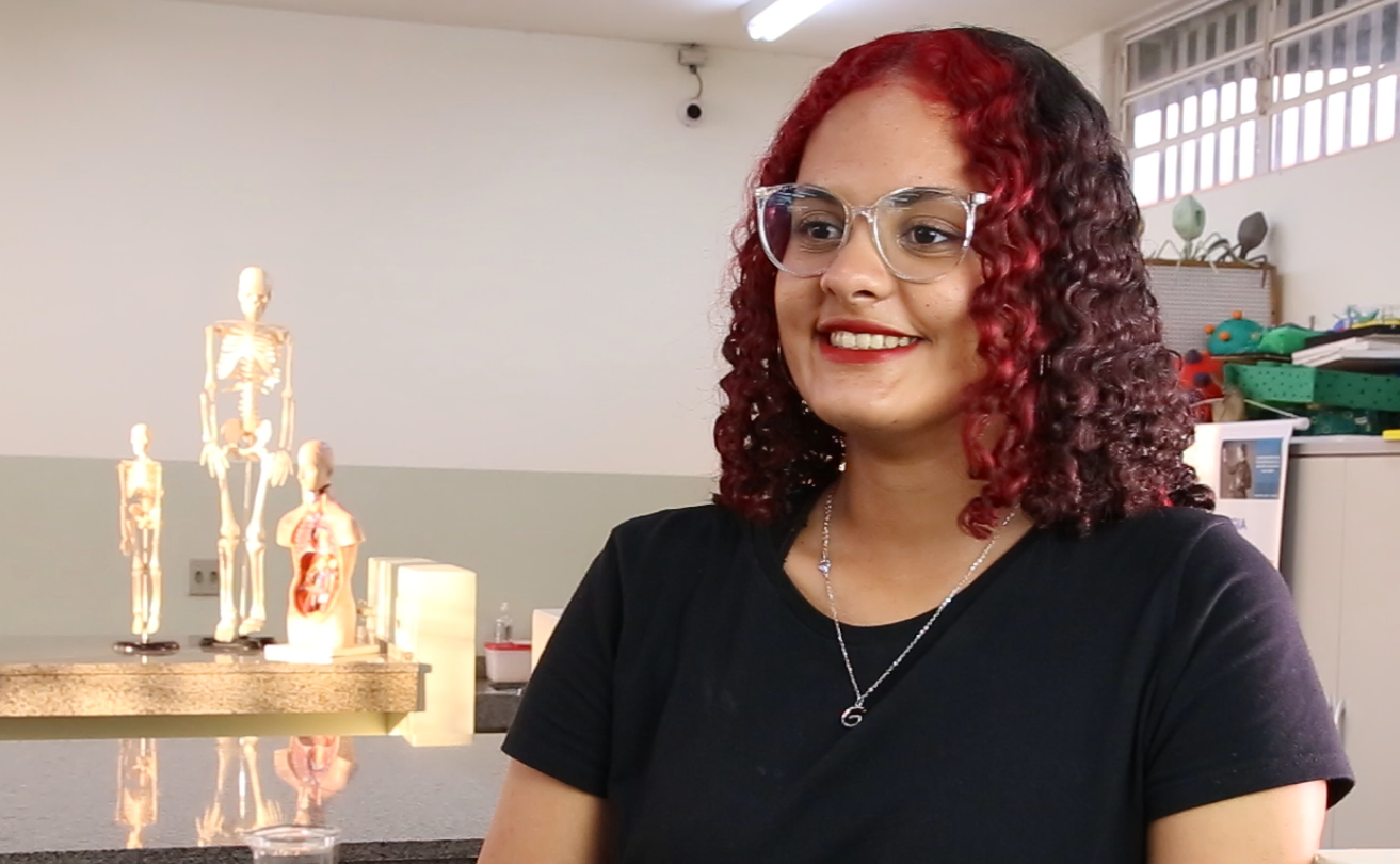 Estudante Gabriela da Gama dos Santos