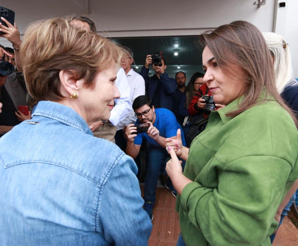 Prefeita Adriane Lopes com a senadora Tereza Cristina