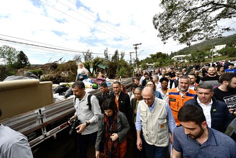 Rio Grande do Sul - Presidente da República em exercício Geraldo Alckmin visita áreas destruídas pelas chuvas no estado e anuncia medidas de ajuda.