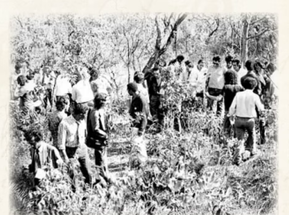 Local onde o corpo de Ana Lídia Braga foi encontrado, na Asa Norte, no Distrito Federal, em Brasília, em setembro de 1973. 