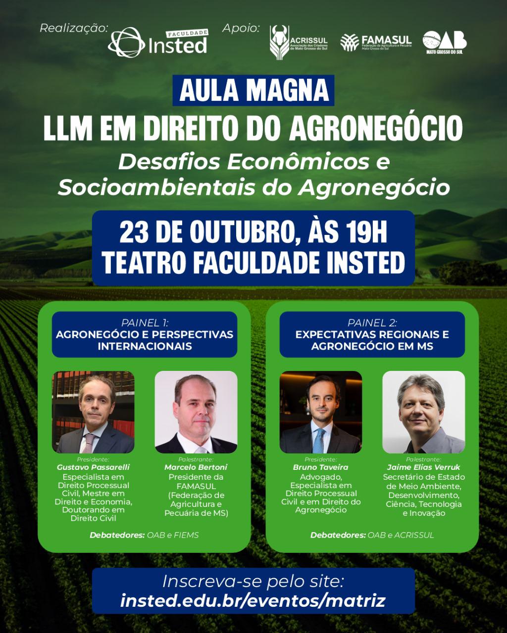 Aula Magna do LLM em Direito do Agronegócio