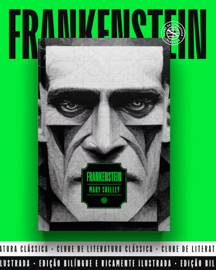Edição de 'Frankenstein' da editora Clube de Literatura Clássica, feita com inteligência artificial, foi indicada ao Prêmio Jabuti 2023. 