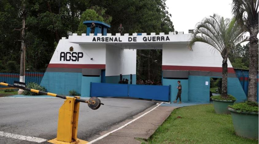 O Arsenal de Guerra, em Barueri, de onde as metralhadoras foram furtadas