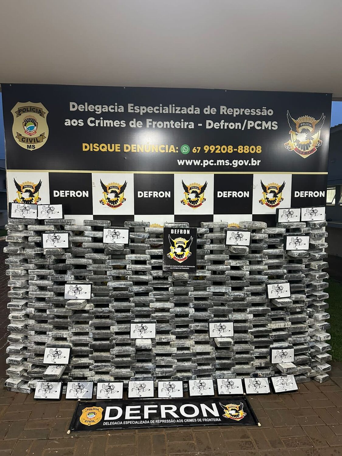 338,5 kg de cocaína foram apreendidos
