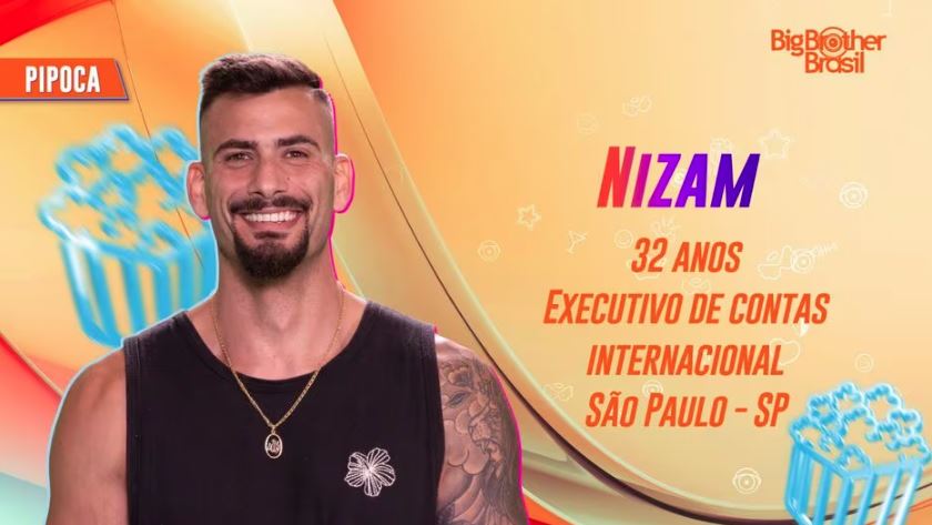 Nizam é confirmado no grupo Pipoca do BBB 24