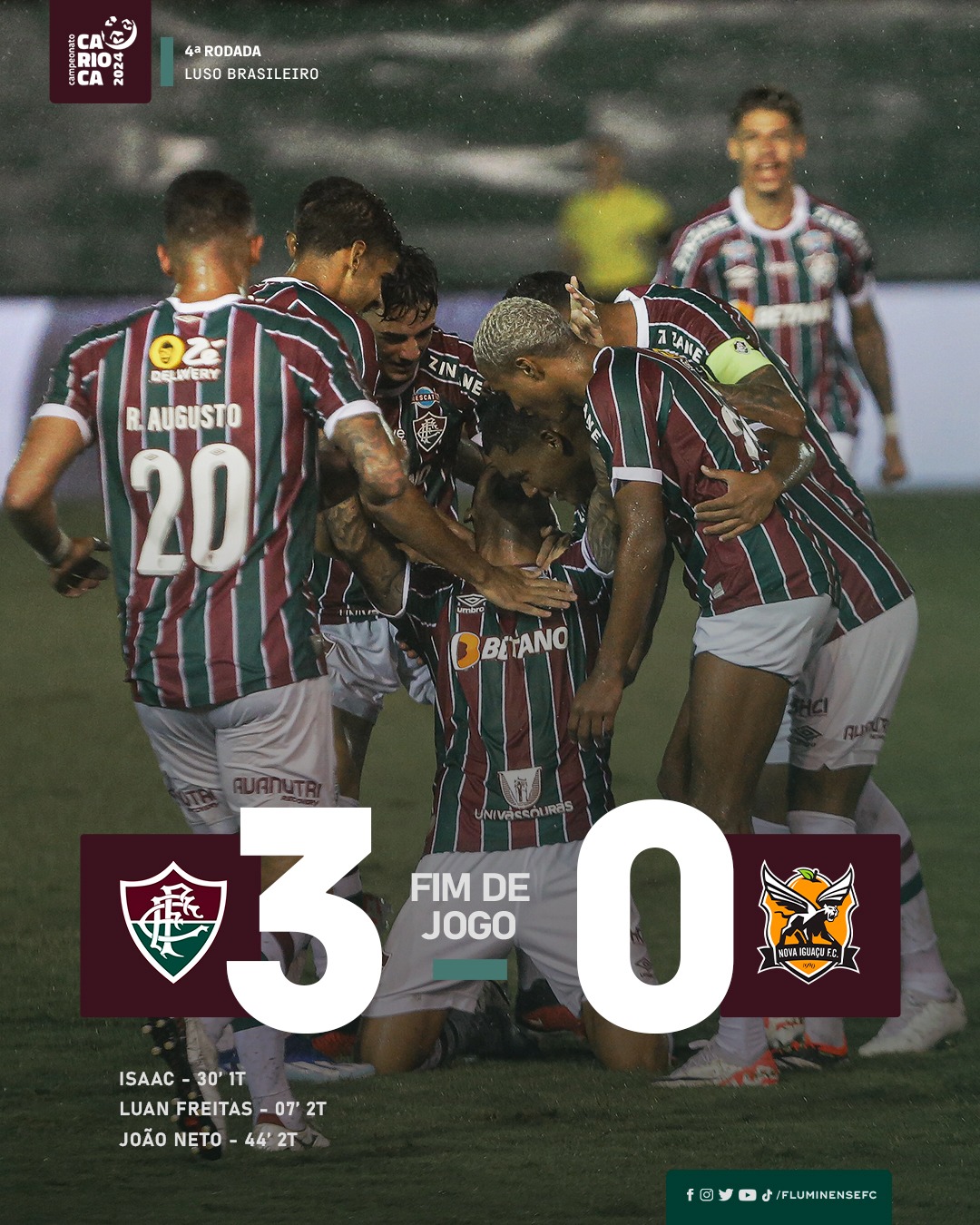 Fluminense venceu o duelo por 3 a 0