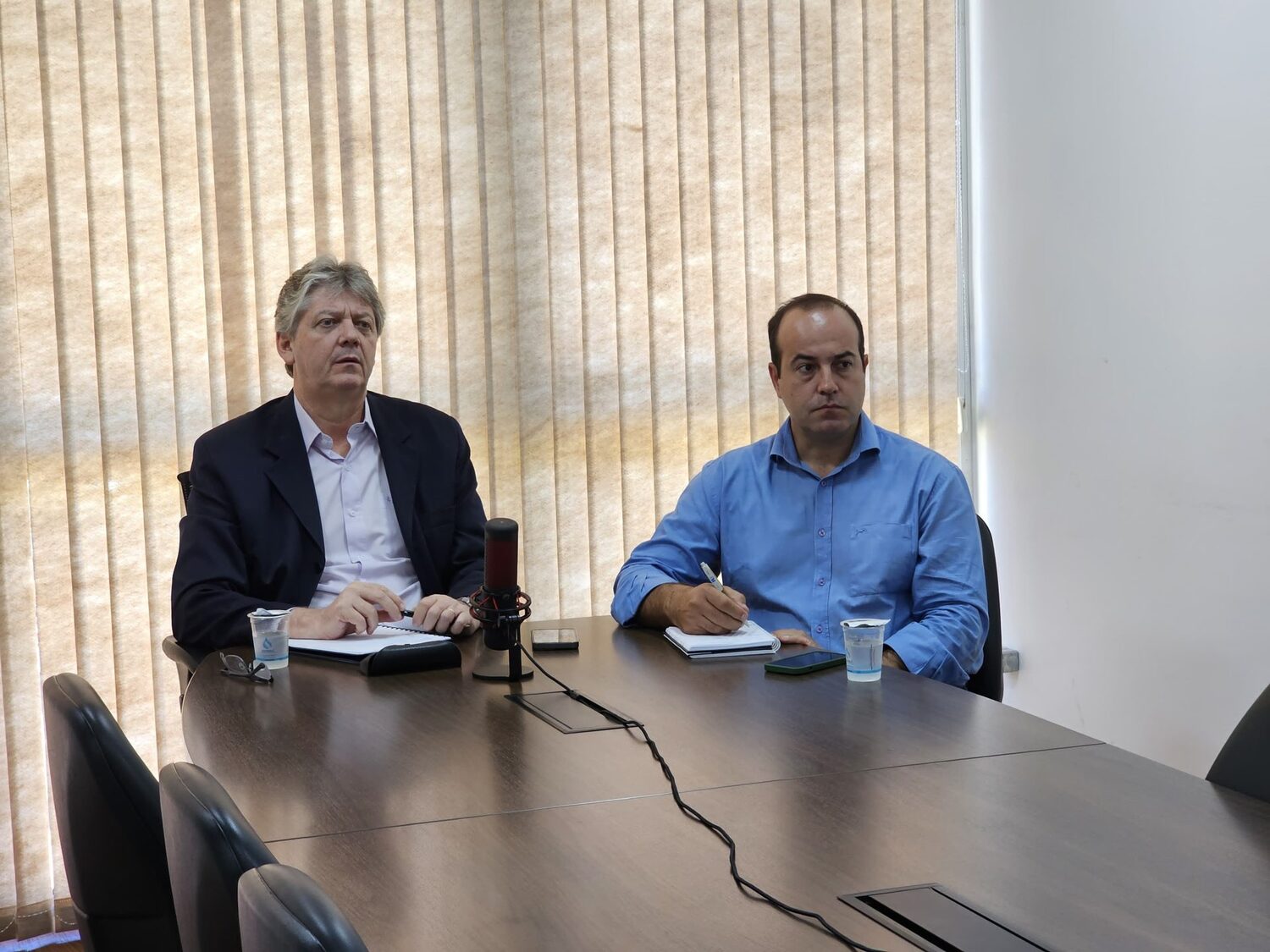 Secretário Jaime Verruck e o assessor Lúcio Lagemann acompanharam a reunião virtual do Comitê