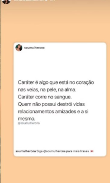 Story de Bruna Biancardi 