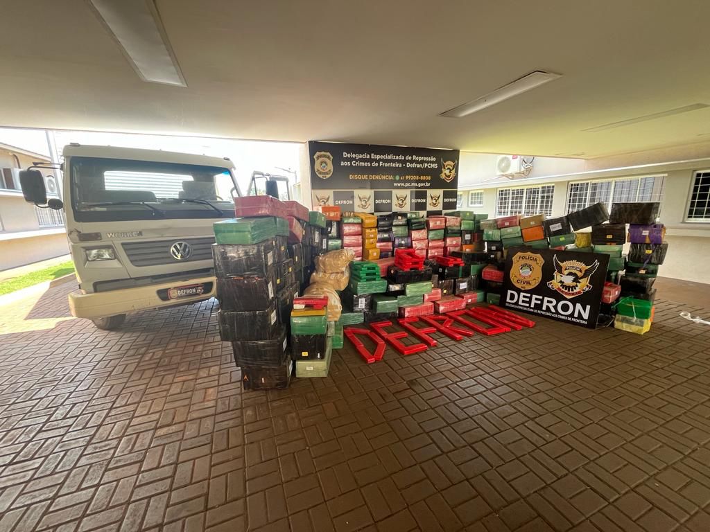 Montante apreendido pela polícia