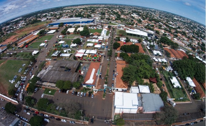 Foto aérea do Parque de Exposições Laucídio Coelho
