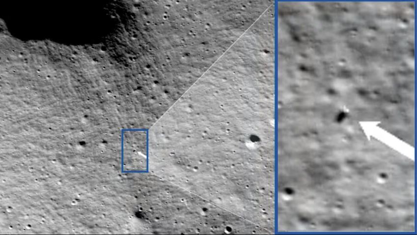 Câmera da Nasa confirmou o local onde sonda pousou na cratera Malapert