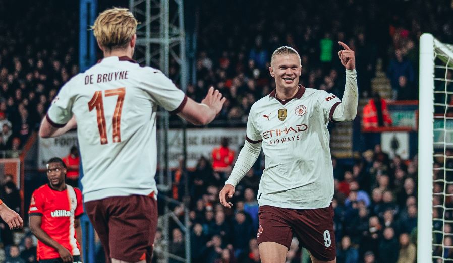 City avança na Copa da Inglaterra com 5 gols de Haaland e 4 assistências de De Bruyne