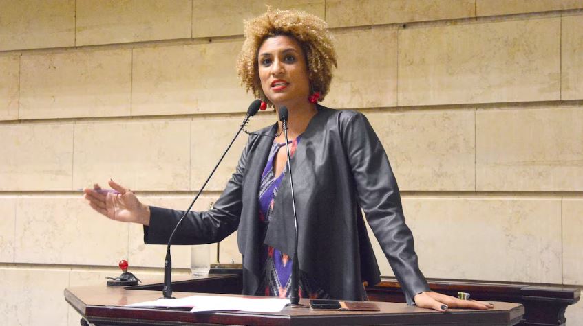 A vereadora Marielle Franco durante sessão na Câmara do Rio