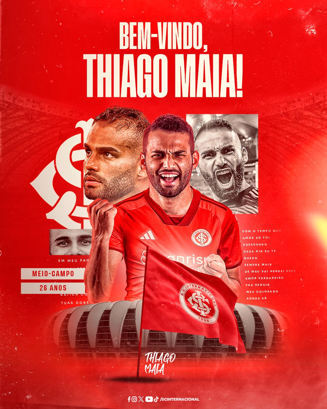 Inter anuncia oficialmente a contratação de Thiago Maia