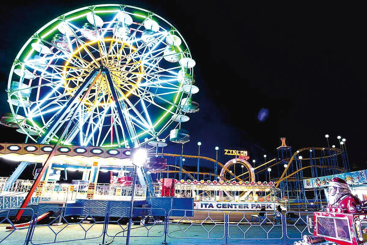 No estacionamento do Carrefour, Ita Center Park traz atrações para todas as idades (Foto: Divulgação)