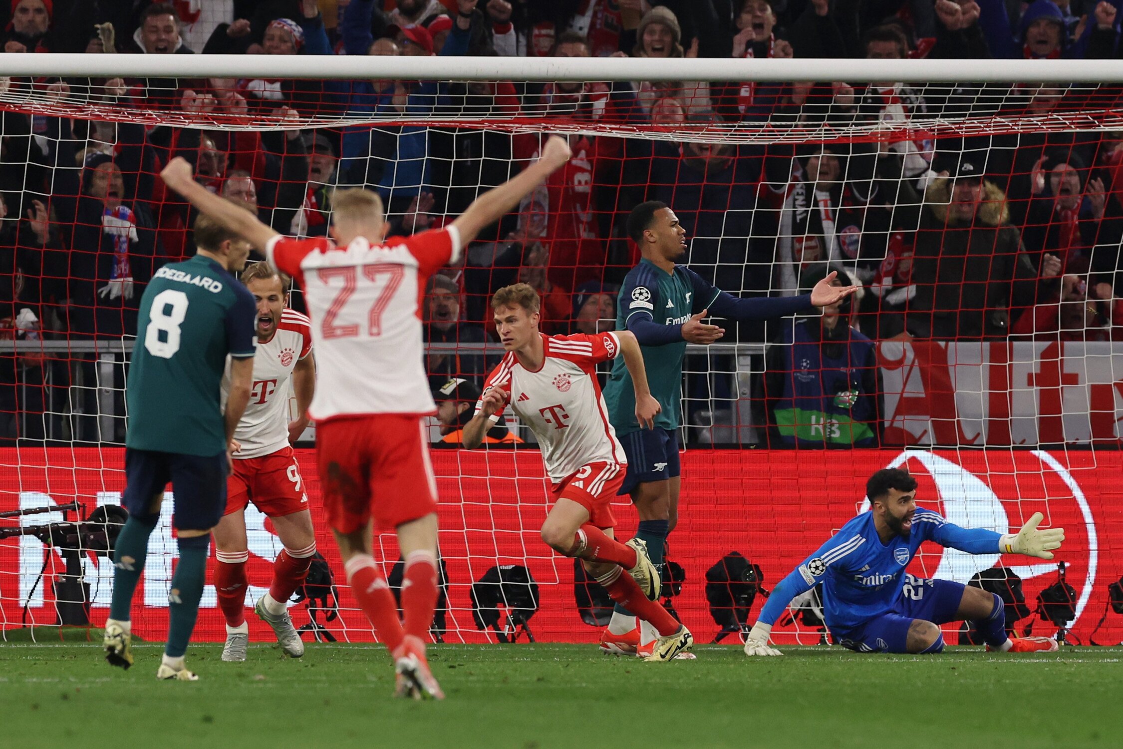 Na Alemanha, Bayern bateu o Arsenal por 1 a 0 com gol de Kimmich vai às semis da Liga dos Campeões