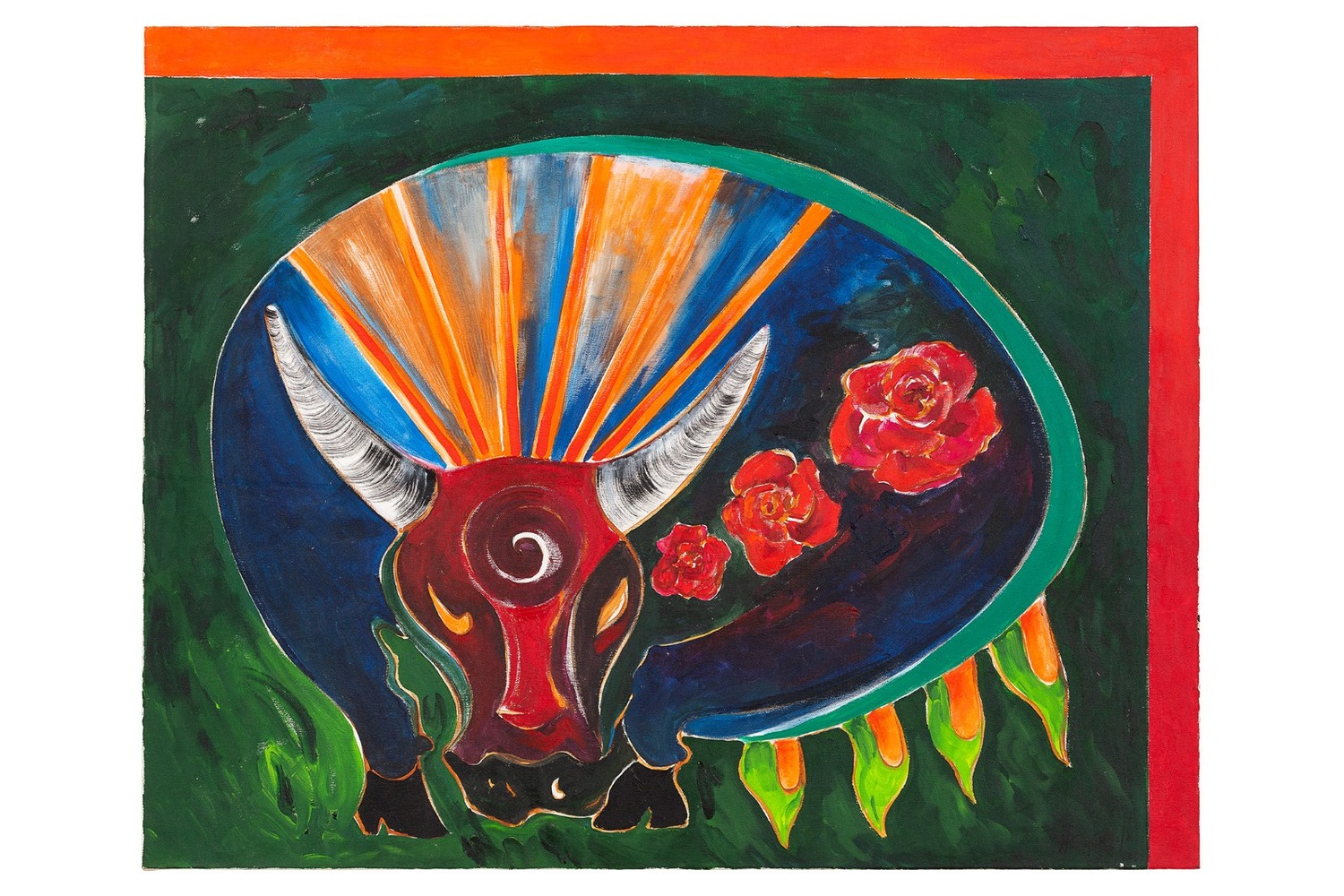 Bovinocultura. 2023. Acrílica sobre tela. 80 x 100 cm, por Humberto Espíndola