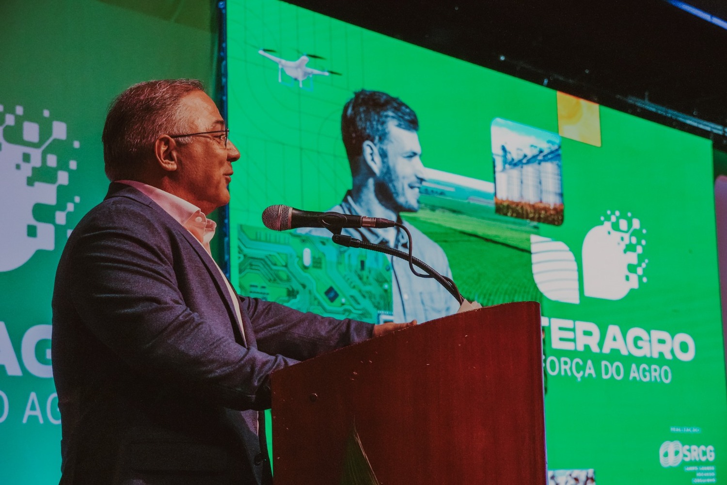 O presidente do Sindicato Rural de Campo Grande, Rochedo e Corguinho - SRCG, Alessandro Coelho, na abertura do Interagro 2024