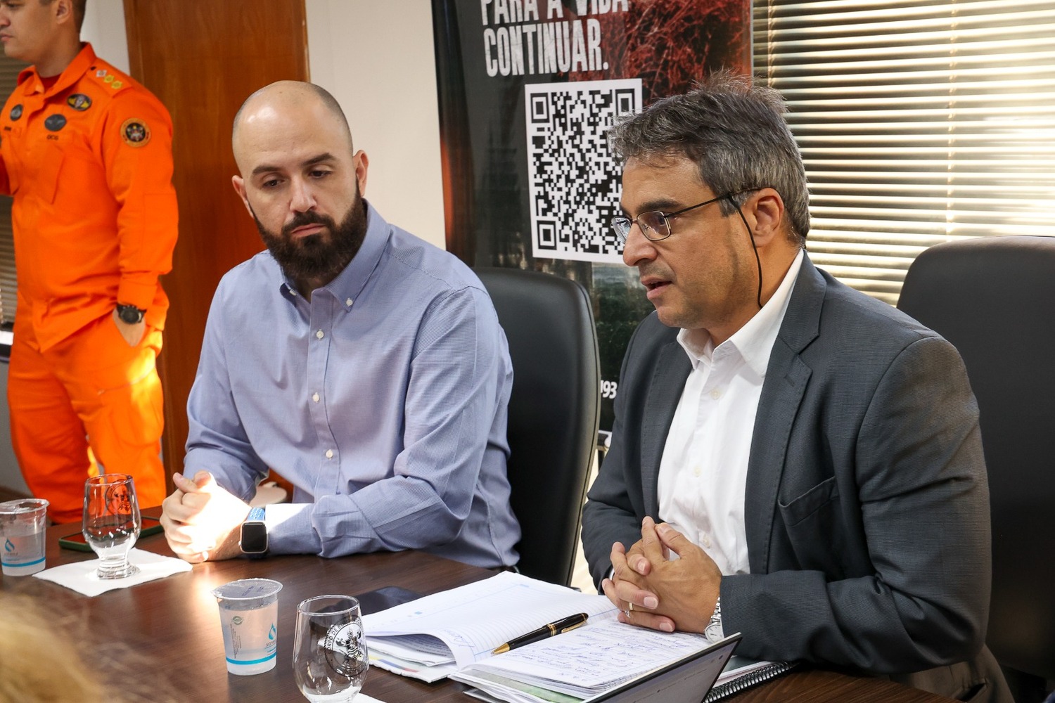 Secretários André Lima (à direita da foto), do MMA , e Arthur Falcette, da Semadesc