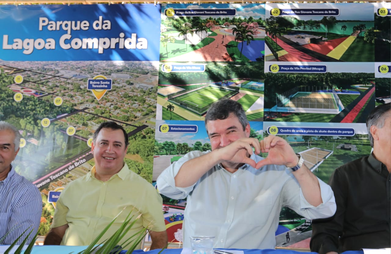 Governador esteve ao lado do prefeito de Aquidauana, Odilon Ribeiro