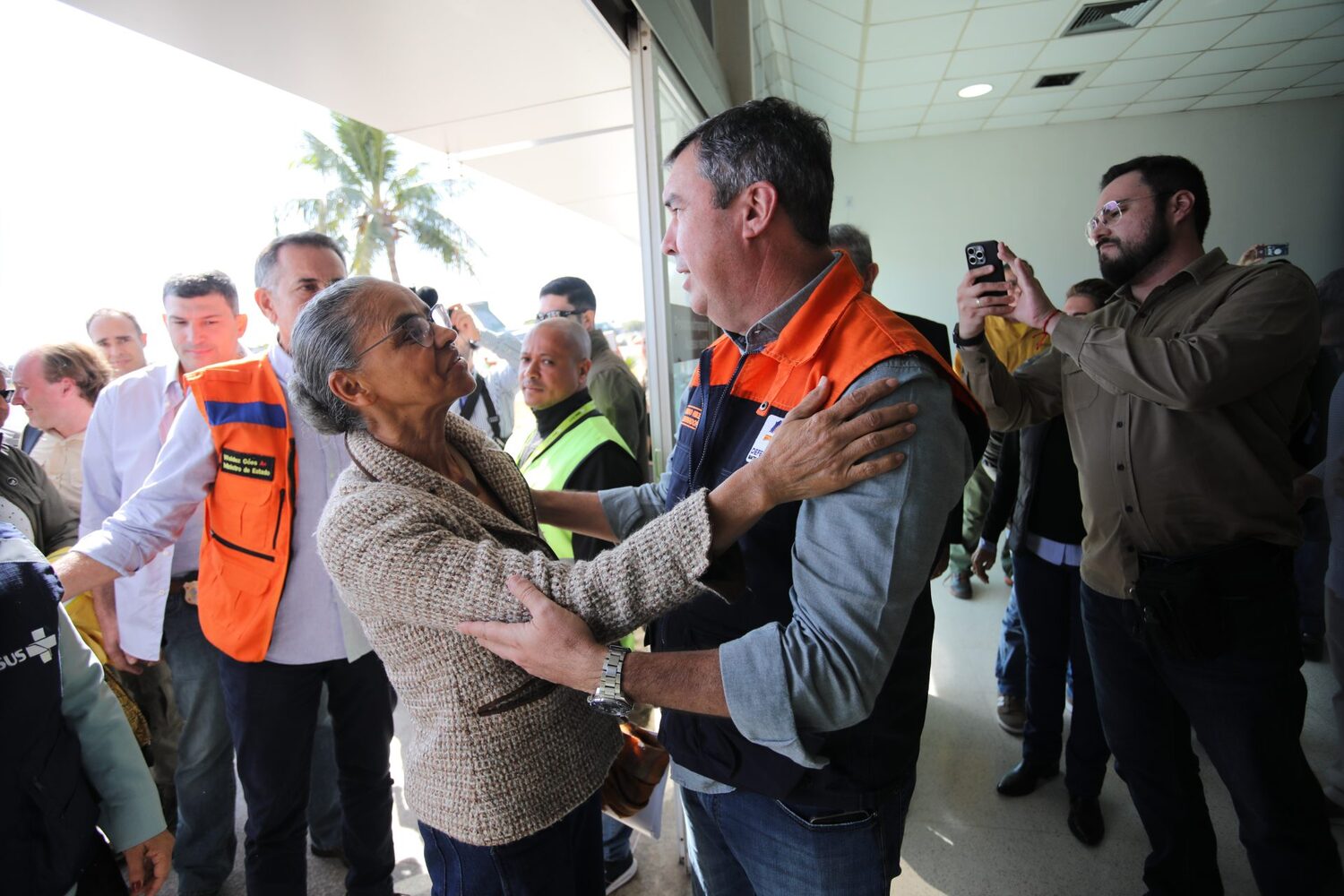 A ministra do Meio Ambiente e Mudança do Clima, Marina Silva, e o governador de MS, Eduardo Riedel