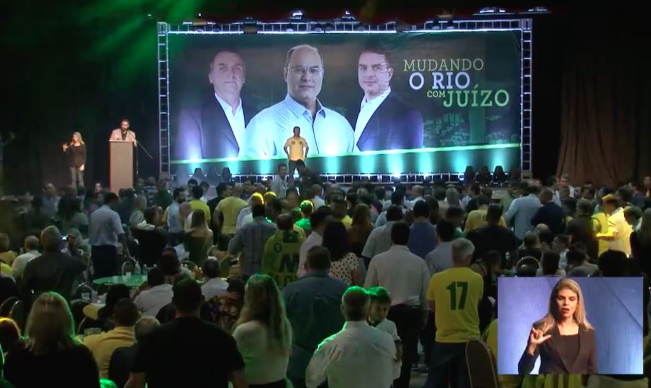Wilson Witzel em evento no Rio no dia 28 de outubro de 2018, após a divulgação da vitória nas eleições
