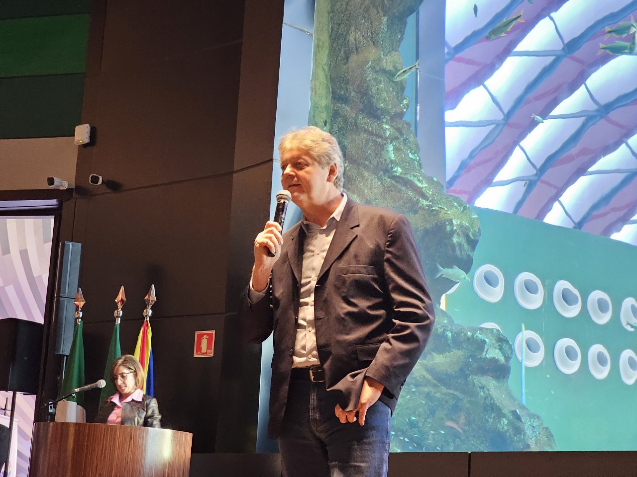 Jaime Verruck, secretário estadual da Semadesc, que representou o governador Eduardo Riedel