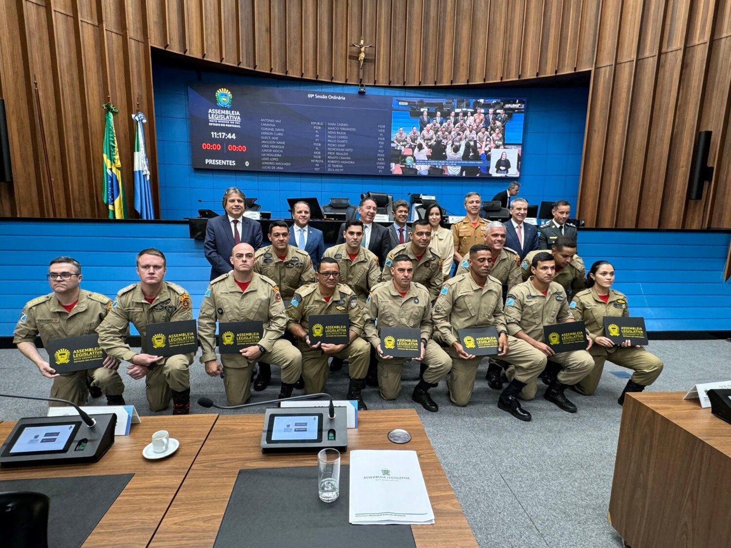 Integrantes das forças-tarefas no Rio Grande do Sul  (Foto: Carlos Godoy)