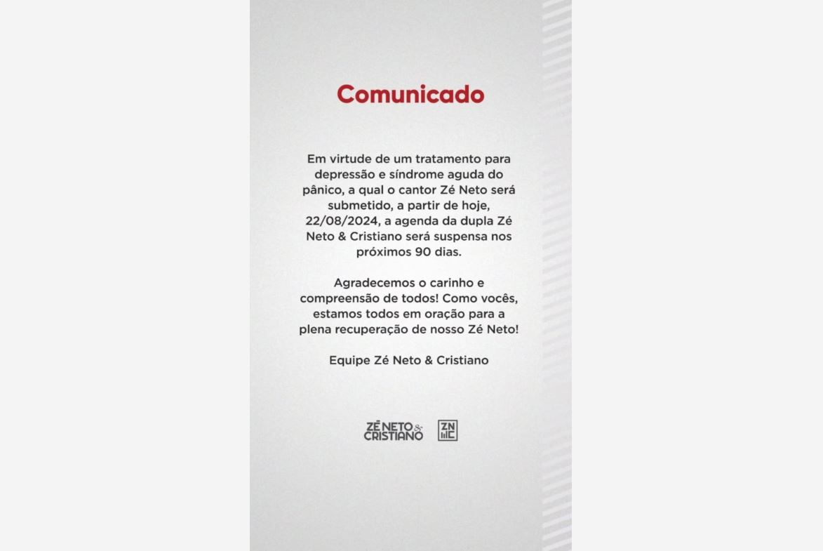 Nota oficial publicada nesta quinta-feira, 22