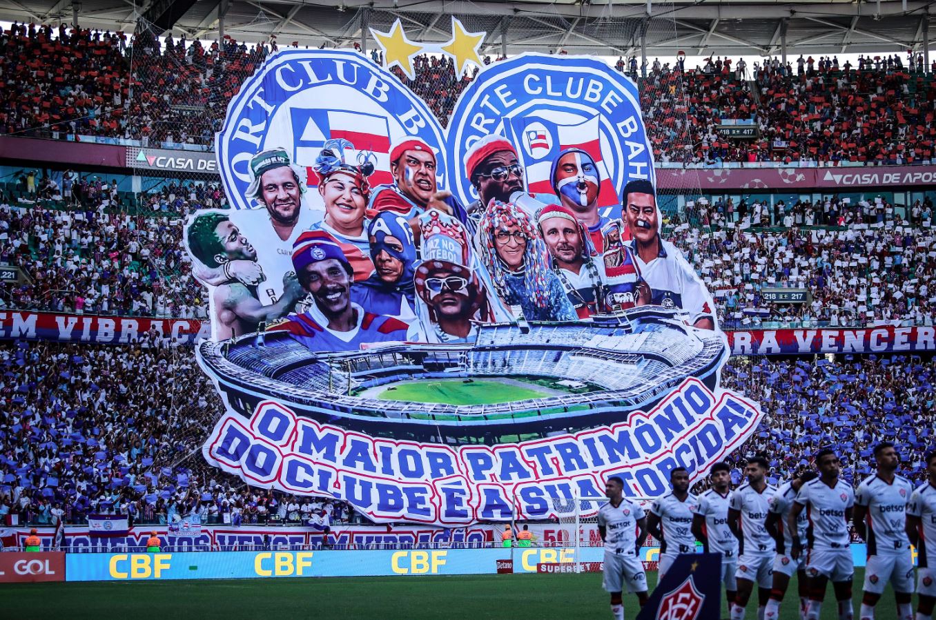 Mosaico da torcida do Bahia no clássico
