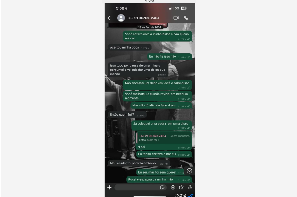 Conversa de WhatsApp entre Caio Paulista e Ana Clara Monteiro