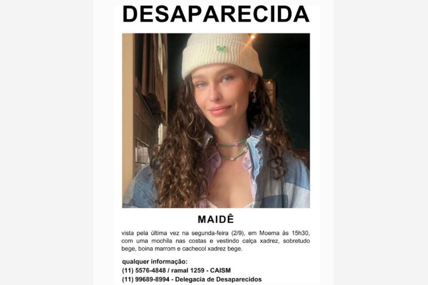 Maidê Mahl está desaparecida desde segunda-feira, 2