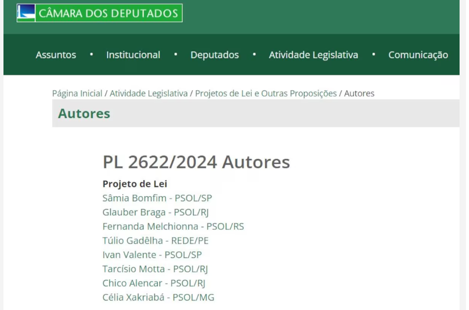 Proposta de anistia não tem assinatura de Boulos