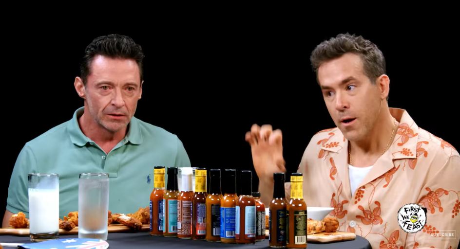 Hugh Jackman e Ryan Reynolds promoveram Deadpool & Wolverine em um episódio de Hot Ones