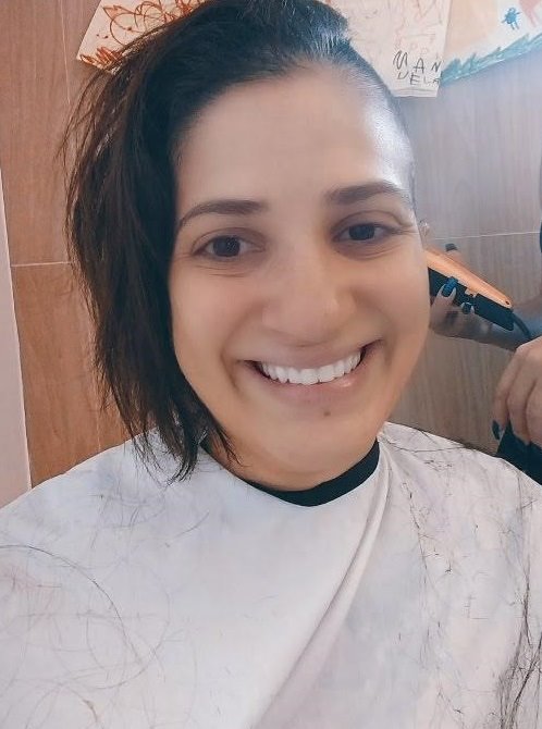 Mesmo em momentos complexos, a Michelly  se manteve sempre sorridente   Foto: Arquivo pessoal