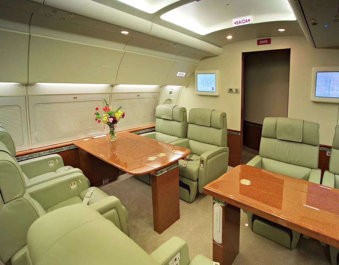 Ambiente interno da aeronave presidencial VC-1 Foto: Divulgação/Agência Brasil