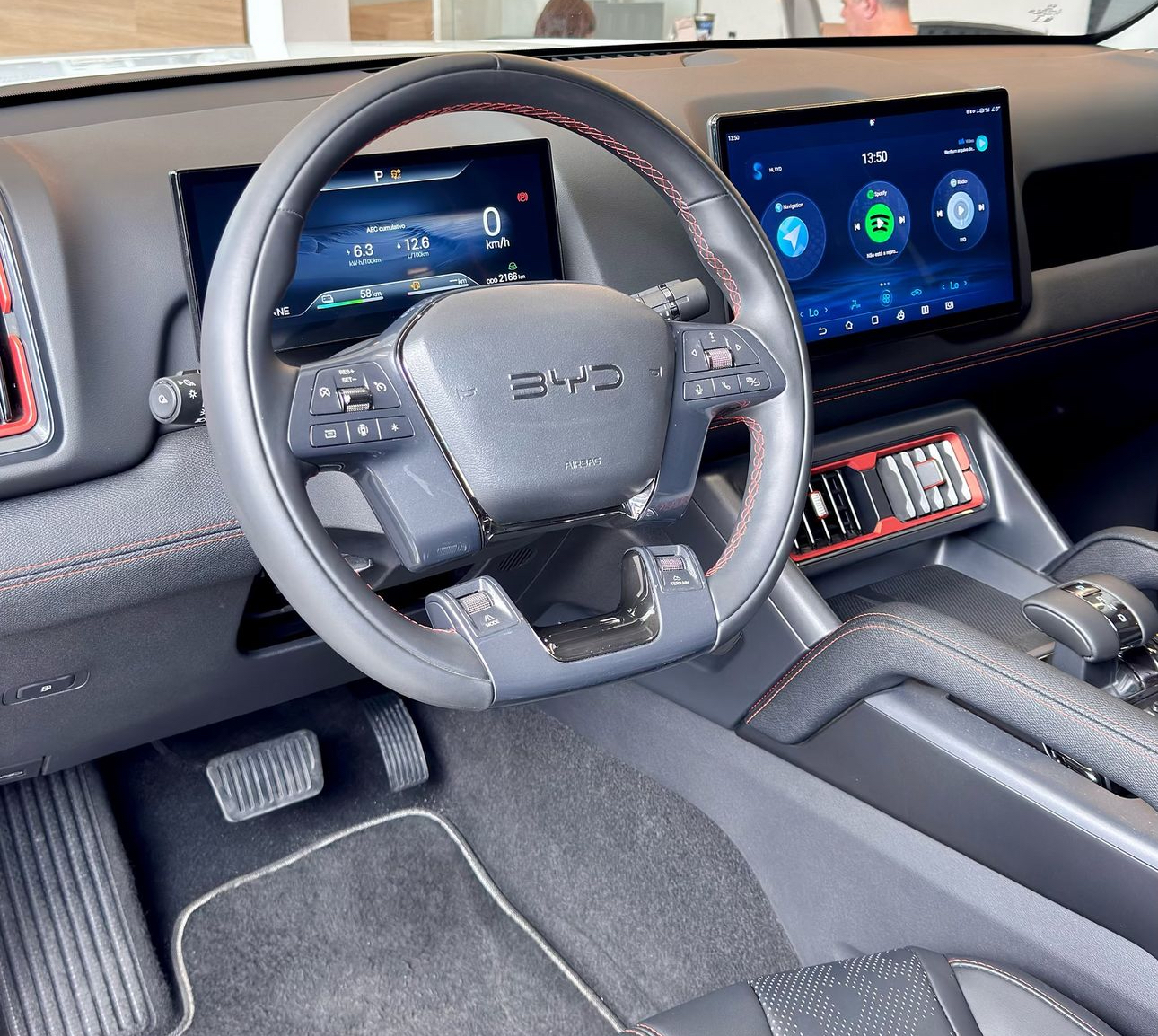 Interior da nova BYD Shark