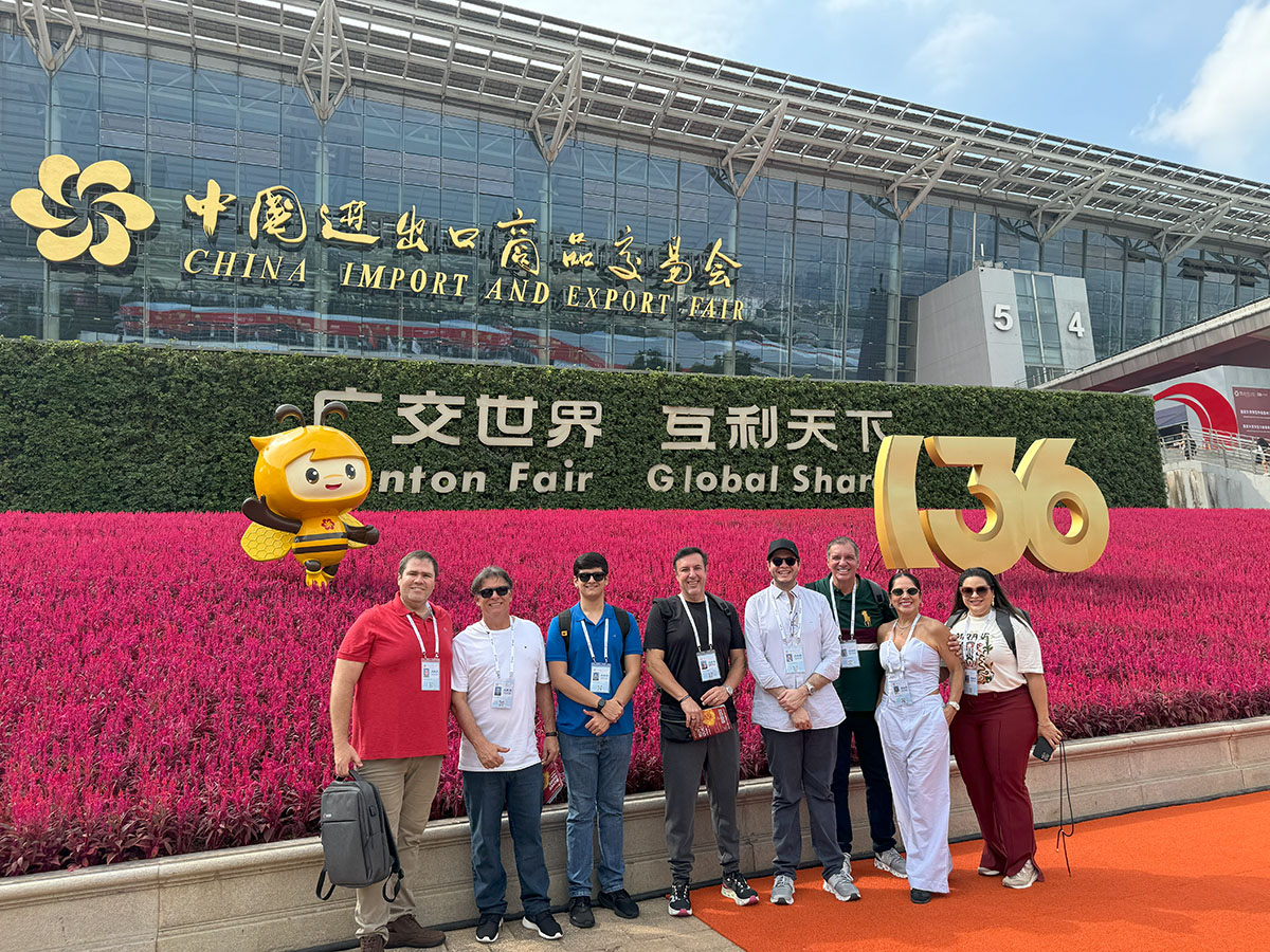 A comitiva visitou a Canton Fair, também conhecida como Feira de Importação e Exportação de Cantão