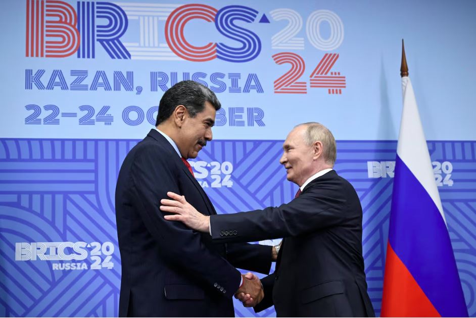 Maduro e Putin em reunião bilateral às margens da cúpula do Brics