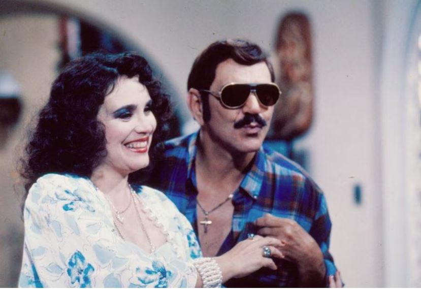 Regina Duarte e Lima Duarte em 'Roque Santeiro', 1985.